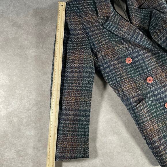 80’s Christian Dior Separates Multicolor Multipattern Button Down Wool Blazer - Picture 7 of 10